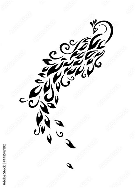 Peacock graphic symbol. Vector illustration Stock Vector | Adobe Stock