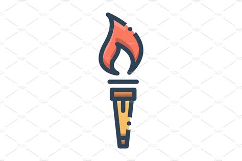 Olympic flame icon | Illustrator Graphics ~ Creative Market