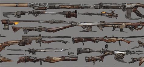 prompthunt: Concept art of Fallout 4 weapons