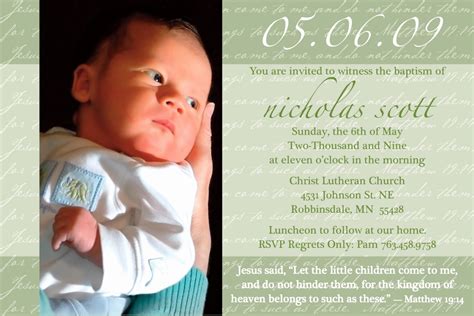 Baby Dedication Invitation Wording – Collegio Sanlorenzo Template