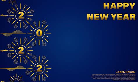 blue and gold new year celebration background template 4609676 Vector ...