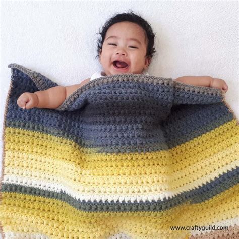 Bead Stitch Baby Blanket | AllFreeCrochet.com