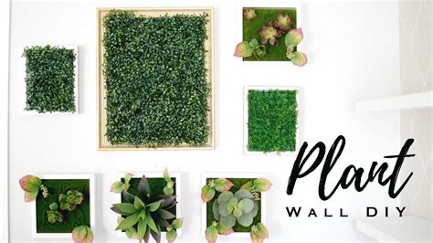 DIY FAUX PLANT WALL ART - YouTube