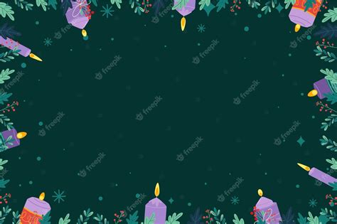 Free Vector | Hand drawn purple candles advent background