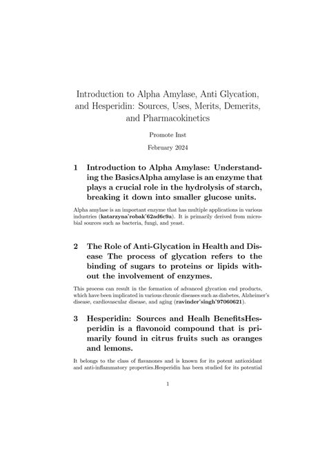 SOLUTION: Introduction to alpha amylase anti glycation and hesperidin sources uses merits ...