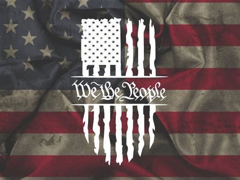 We the People American Flag Sticker/decal - Etsy