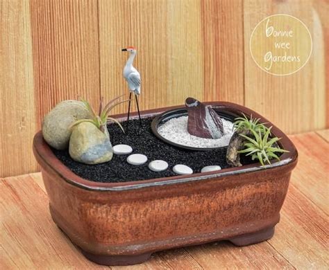 Miniature Zen Garden Kit with Bonsai Planter / Mini Japanese | Etsy ...