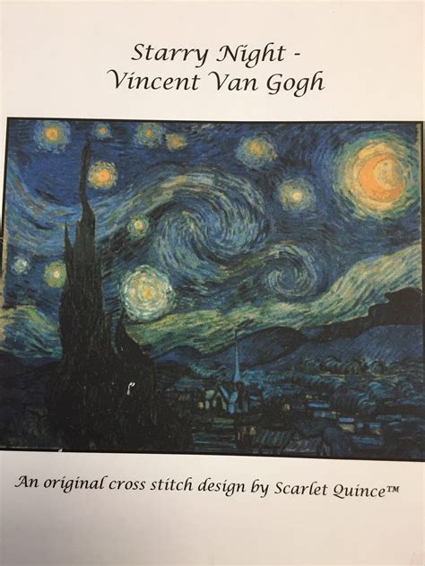 Starry Nightvincent Van Gogh Cross Stitch by Scarlet - Etsy