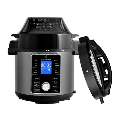 ChefWave Pressure Cooker and Air Fryer Swap Pot Multi Cooker (6 Qt, 29 ...