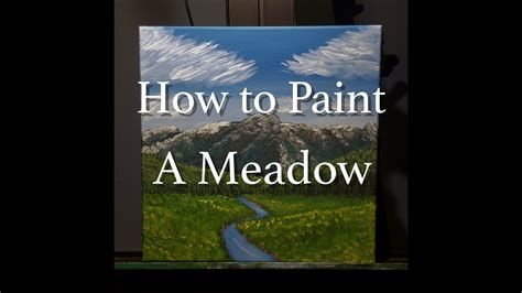 How To Paint a Meadow for Beginners - Acrylic Painting Tutorial - YouTube