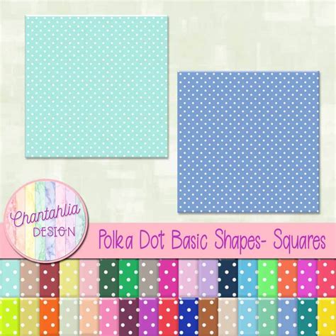 Polka Dot Basic Shapes - Squares - Chantahlia Design