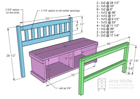 Cottage Bench with Storage Cubbies | Diy storage bench, Bench with storage, Diy furniture plans