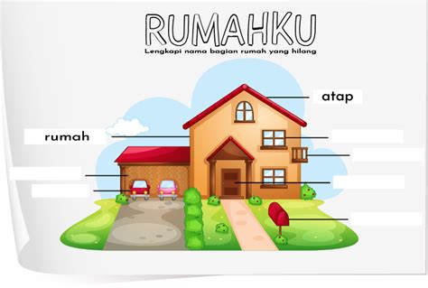 Menulis Nama Bagian Rumah - Bahan Ajar PAUD-TK