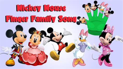 Finger Family Mickey Mouse Nursery Rhyme for Children | Mickey Mouse Cartoon Finger Family Song ...