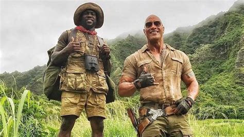 The Rock and Kevin Hart Get Ready To Brawl In New Jumanji Set Video