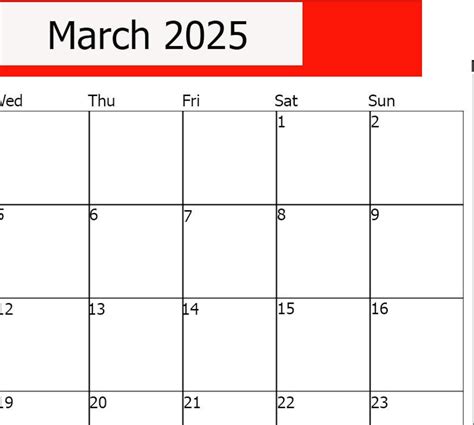 March 2025 Calendar: A Saturday Gift - Design Printable Calendar 2025