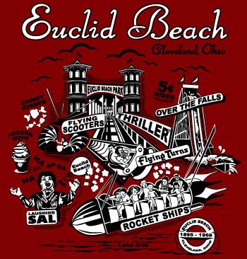 Euclid Beach Park Rides Red Sweatshirt – JakeWear Shirts