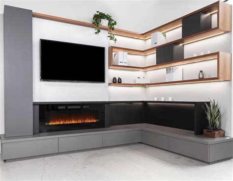 A clean and modern Allure Electric Fireplace by Napoleon Products. For more ideas and ...