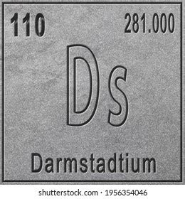 Darmstadtium Chemical Element Sign Atomic Number Stock Illustration 1956354046