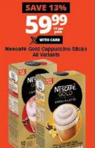 Nescafe Gold Cappuccino Sticks All Variants offer at Checkers