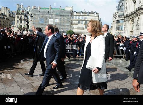 French president Francois Hollande, Valerie Trierweiler are pictured ...