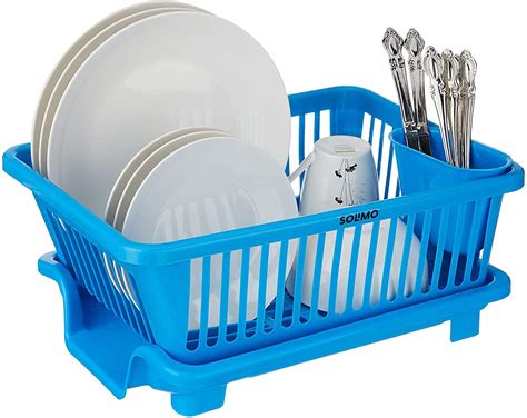 Buy Heer Enterprise 3 in 1 Large Durable Plastic Kitchen Sink Dish Rack Drainer Drying Rack ...