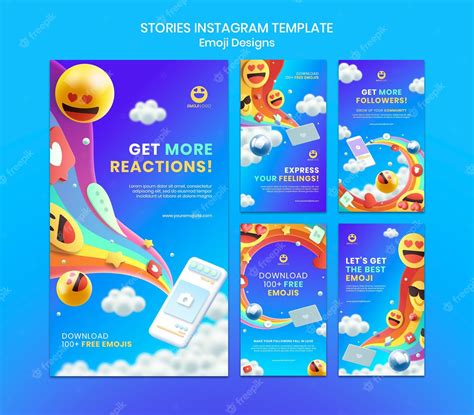 Premium PSD | Emoji design instagram stories