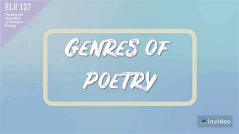 Review on the Genres of Poetry - YouTube