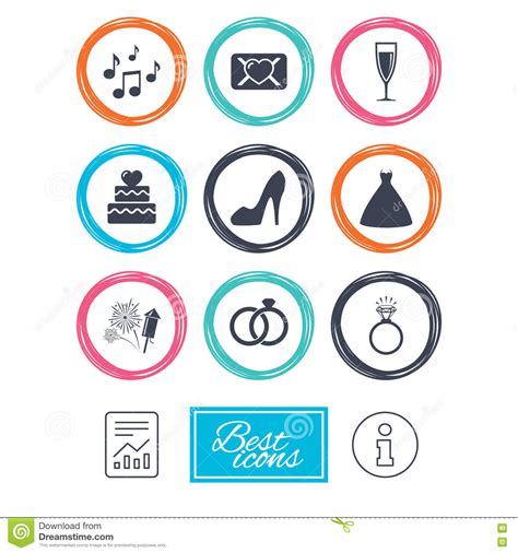 Wedding, Engagement Icons. Vow Love Letter. Stock Vector - Illustration of fiance, flat: 80357142