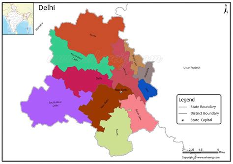 District Map Of Delhi