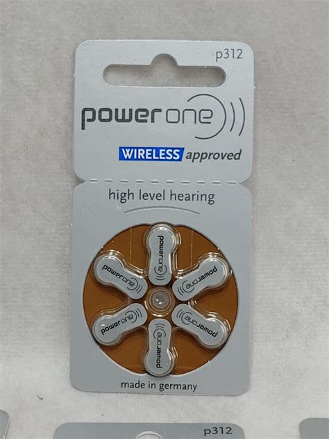 Genuine Power One p312 Hearing Aid Battery Long Lasting 13 packs = 65 ...