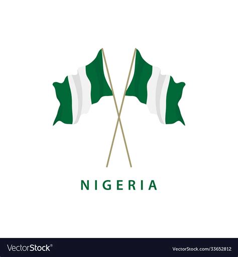 Nigeria flag template design Royalty Free Vector Image