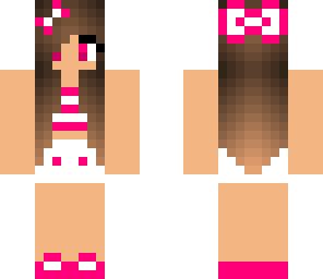 Pink Bow Girl | Minecraft Skin