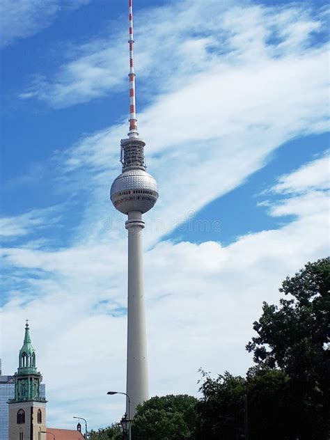 The TV Communications Tower in the Alexanderplatz Area of Berlin in ...