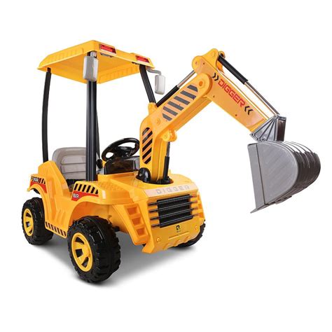 Excavator Digger Tractor Inspired Kids Ride On Car with Remote Control — RideOns.com.au