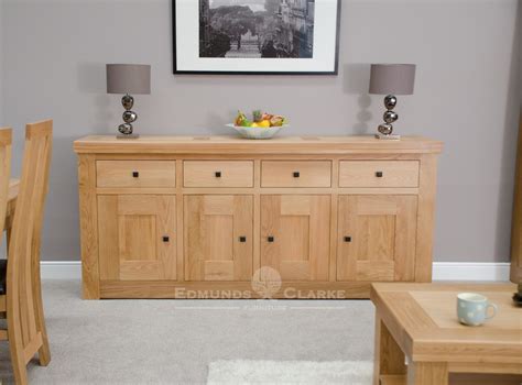 Hadleigh solid oak chunky large sideboard | Edmunds & Clarke Furniture