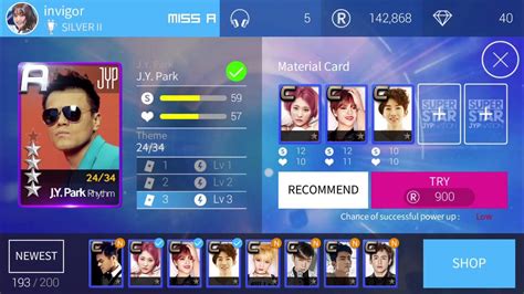 [SuperStar JYPNation] JYP cards Upgrade *A5 to S1* - YouTube