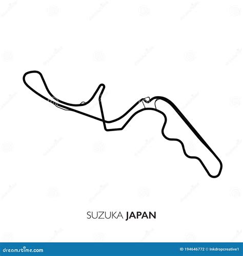 Suzuka Circuit, Japan. Motorsport Race Track Vector Map | CartoonDealer ...