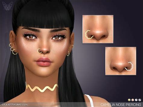 CAMELIA NOSE PIERCING SET | Sims 4 piercings, Nose piercing, Sims 4 toddler