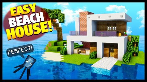 Minecraft: Beach House Tutorial - How To Build an Easy Minecraft House ...