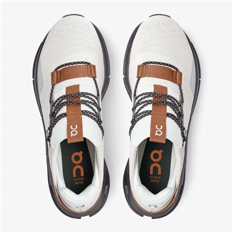 On Running Cloud Shoes Men's Cloudnova-White | Pecan [Cloudwhite-pecan ...