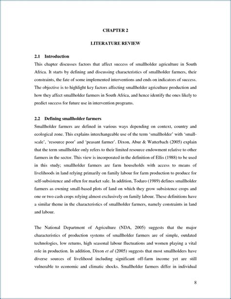 √ Free APA Literature Review Format Template