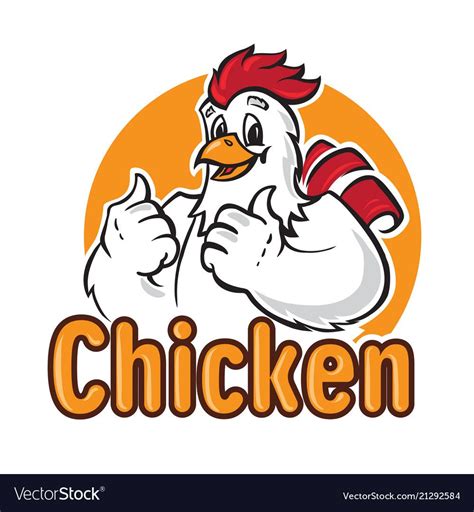 Funny chicken logo on white background. Vector illustration. Download a Free Preview or High ...