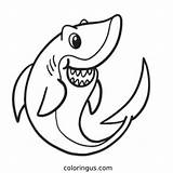 Shark Coloring Pages Free Printable PDF sketch template