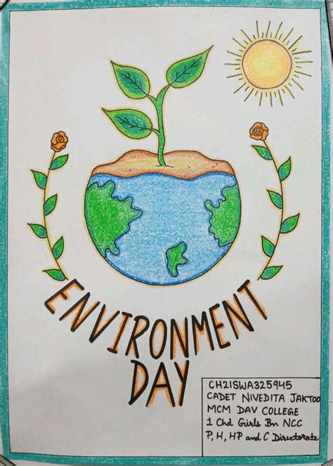 Poster on world environment day – India NCC