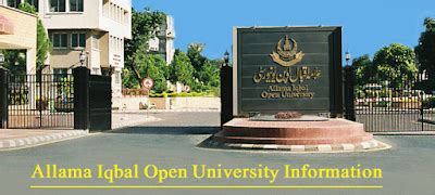 Allama Iqbal Open University Islamabad - aiou.pk: AIOU Faculties and Departments Deans, Programs ...