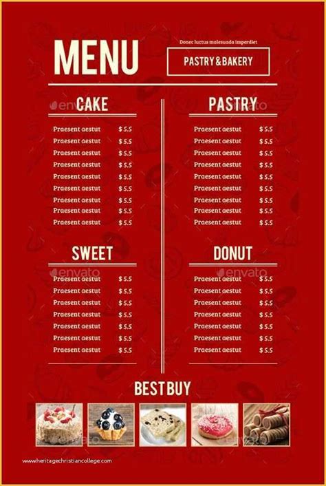 Bakery Menu Templates Free Download Of 30 Bakery Menu Templates Psd Pdf ...