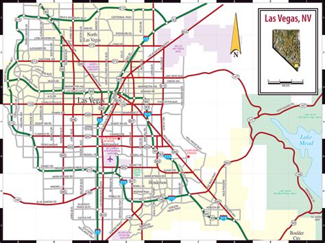 Large road map of Las Vegas city. Las Vegas large road map | Vidiani ...