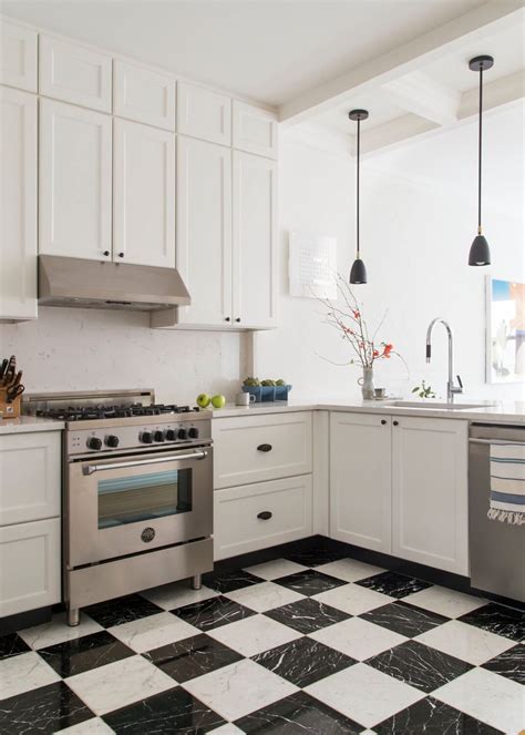 10+ Black And White Tile Kitchen Floor Ideas - DECOOMO