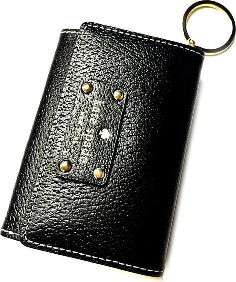 Amazon.com: Kate Spade Keychain Wallet Leather Darla Key Chain FOB Wallet (Black): Clothing